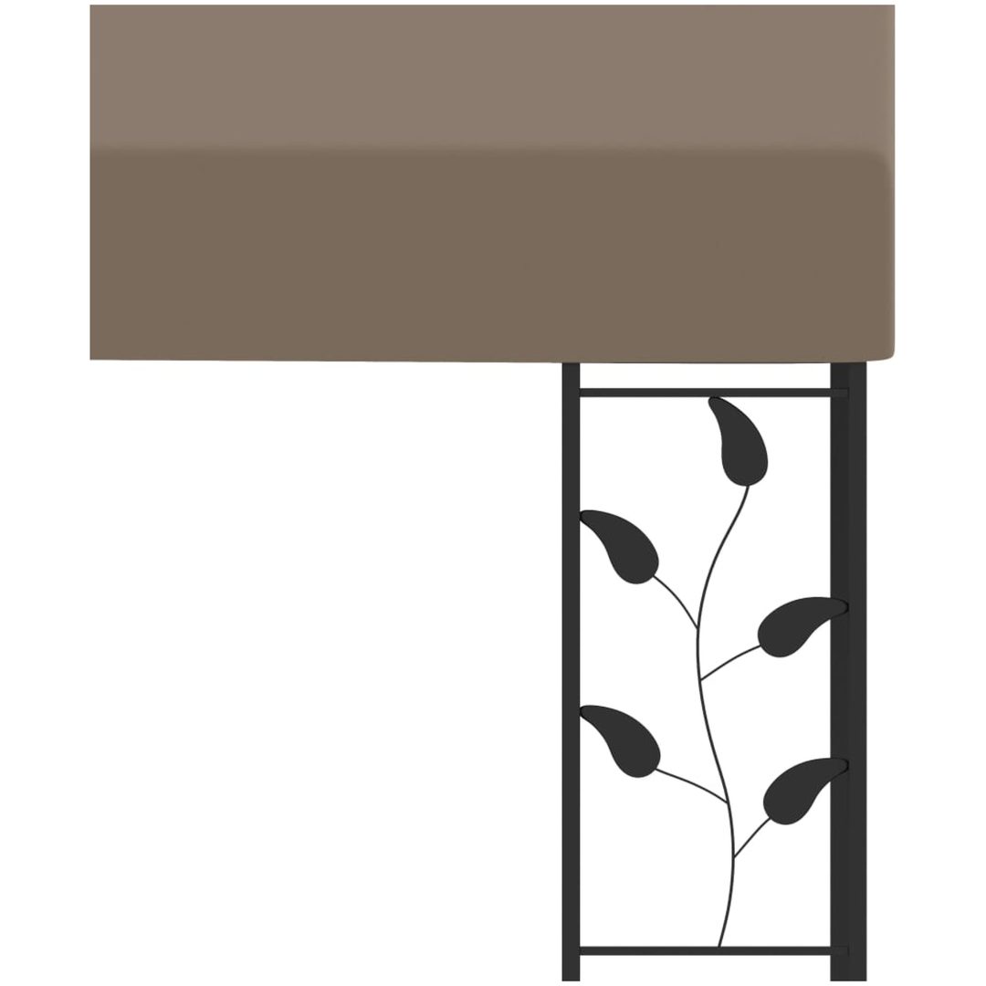 Väggmonterad paviljong taupe vidaXL 4 x 3 x 2.5 m – bild 5