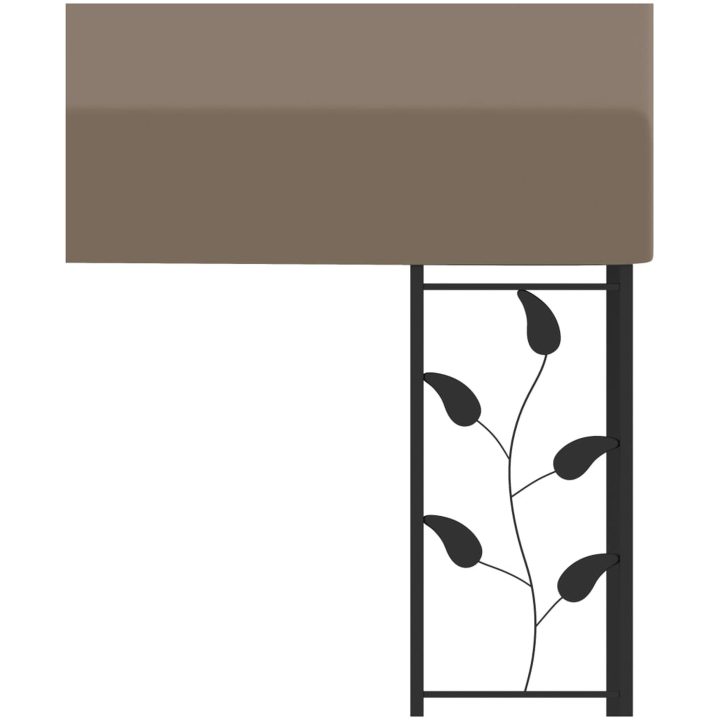 Väggmonterad paviljong taupe vidaXL 4 x 3 x 2.5 m – bild 5