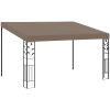 Väggmonterad paviljong taupe vidaXL 4 x 3 x 2.5 m – miniatyr 1