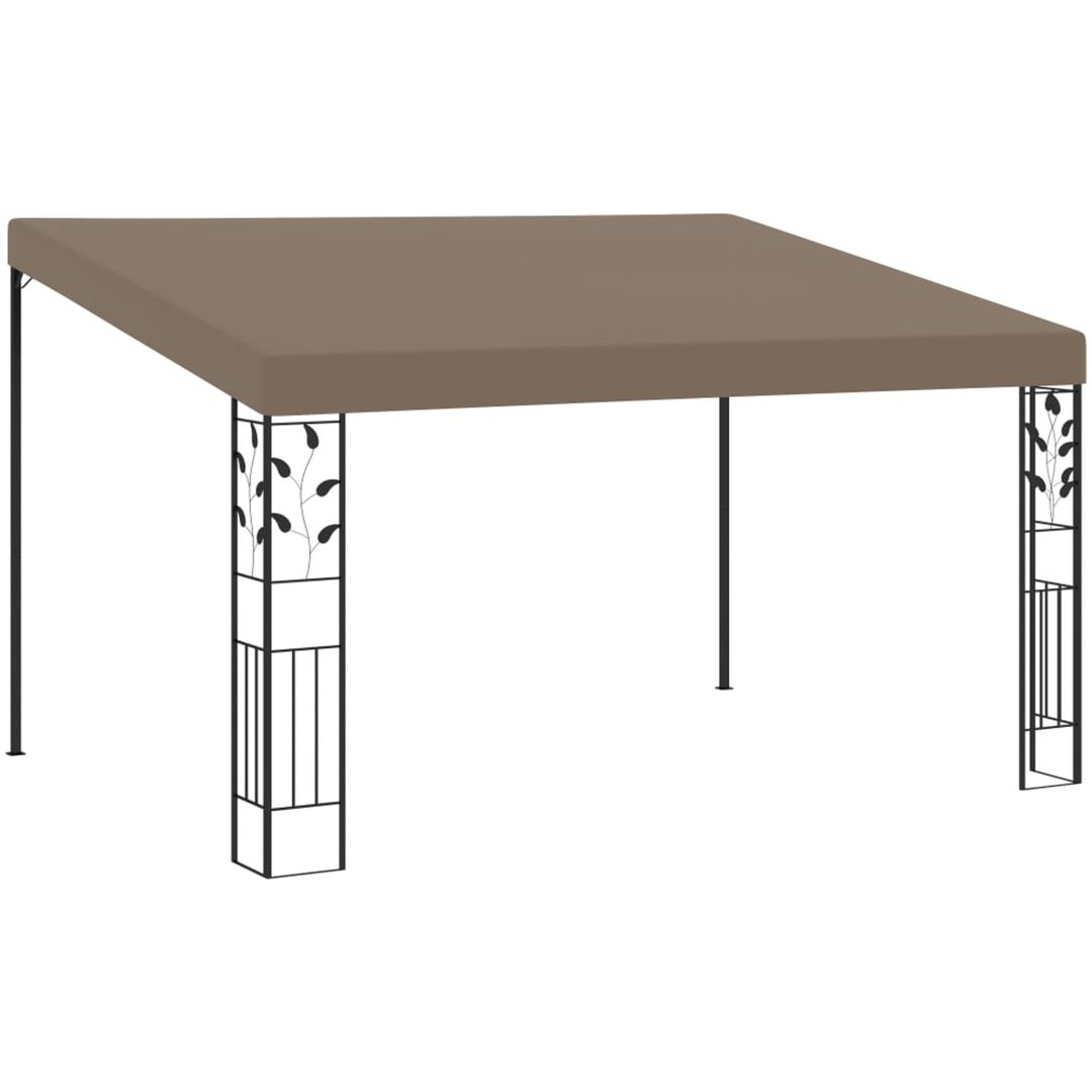 Väggmonterad paviljong taupe vidaXL 4 x 3 x 2.5 m