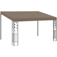 Väggmonterad paviljong taupe vidaXL