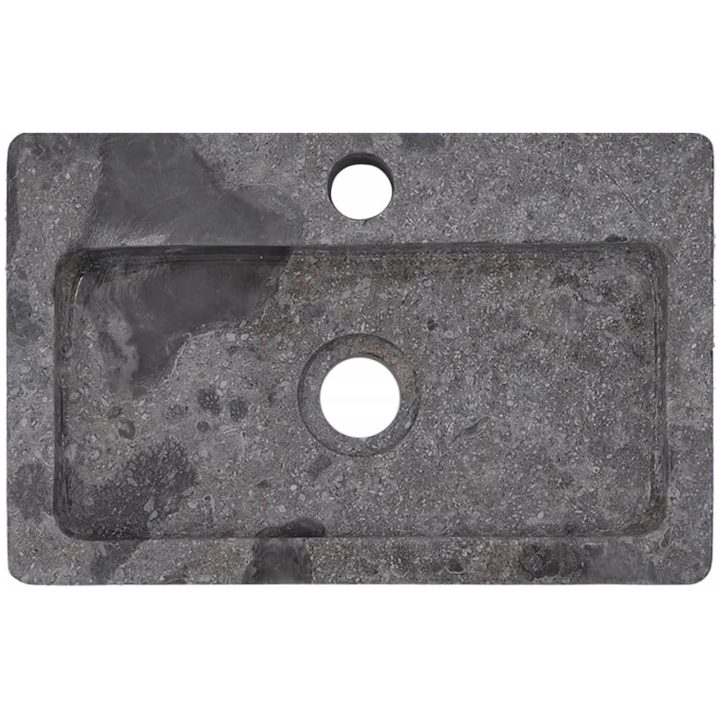Väggmonterat handfat grå 38x24x6,5 cm marmor vidaXL – bild 2