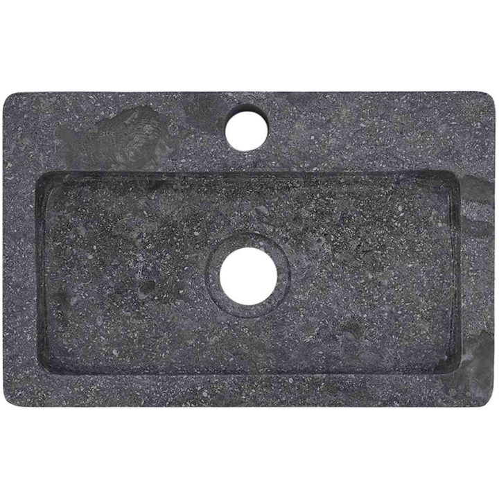 Väggmonterat handfat grå 38x24x6,5 cm marmor vidaXL – bild 4