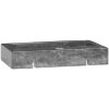 Väggmonterat handfat grå 38x24x6,5 cm marmor vidaXL – miniatyr 7