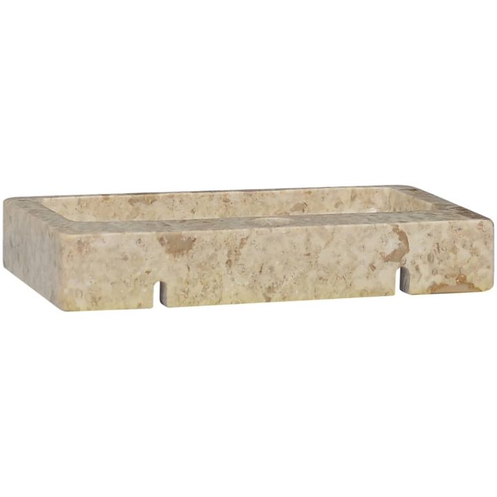 Väggmonterat handfat gräddvit 38x24x6,5 cm marmor vidaXL – bild 6