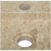 Väggmonterat handfat gräddvit 38x24x6,5 cm marmor vidaXL – miniatyr 8