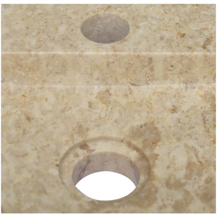 Väggmonterat handfat gräddvit 38x24x6,5 cm marmor vidaXL – bild 8