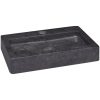 Väggmonterat handfat svart 38x24x6,5 cm marmor vidaXL – miniatyr 2