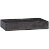 Väggmonterat handfat svart 38x24x6,5 cm marmor vidaXL – miniatyr 3