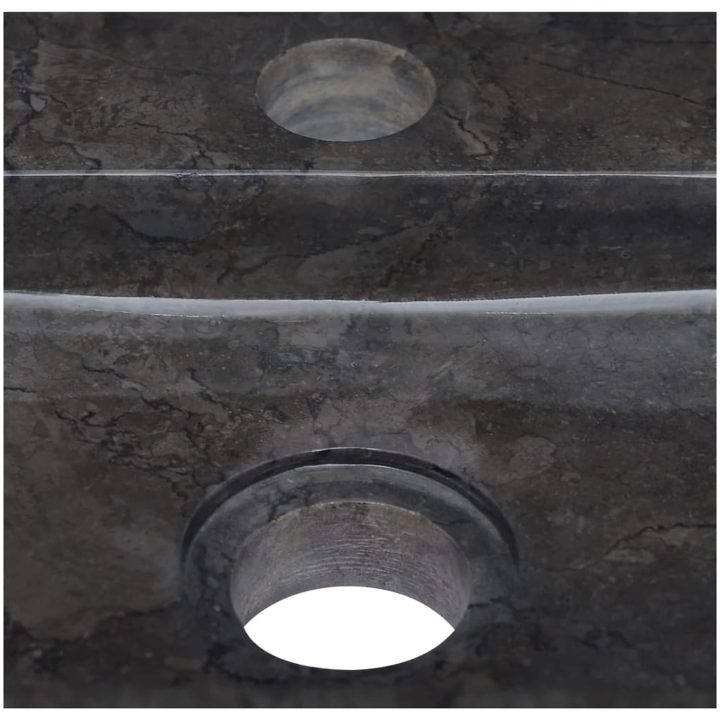 Väggmonterat handfat svart 38x24x6,5 cm marmor vidaXL – bild 8