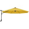 Väggmonterat parasoll gul 290 cm vidaXL – miniatyr 2