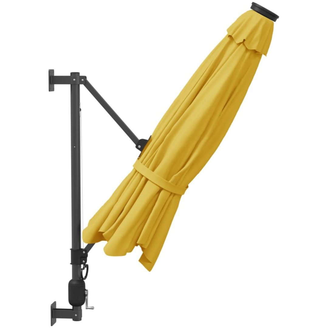 Väggmonterat parasoll gul 290 cm vidaXL – bild 4