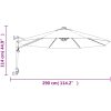 Väggmonterat parasoll gul 290 cm vidaXL – miniatyr 8
