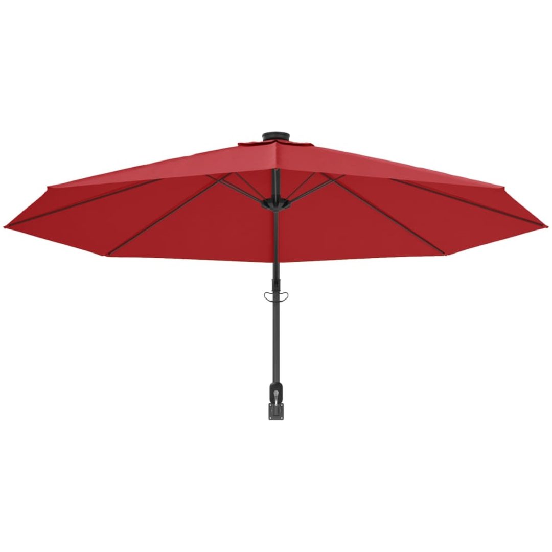 Väggmonterat parasoll klarröd 290 cm vidaXL – bild 5