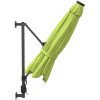 Väggmonterat parasoll med LED-lampor äppelgrön 290 cm vidaXL – miniatyr 5
