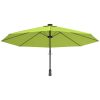 Väggmonterat parasoll med LED-lampor äppelgrön 290 cm vidaXL – miniatyr 6