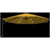 Väggmonterat parasoll med LED-lampor gul 290 cm vidaXL – miniatyr 7