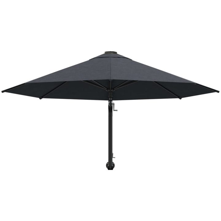 Väggmonterat parasoll med metallstång 300 cm antracit vidaXL – bild 4