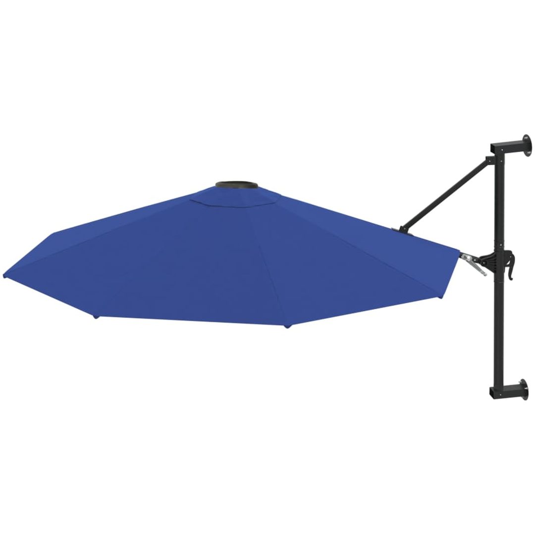 Väggmonterat parasoll med metallstång 300 cm blue vidaXL – bild 2