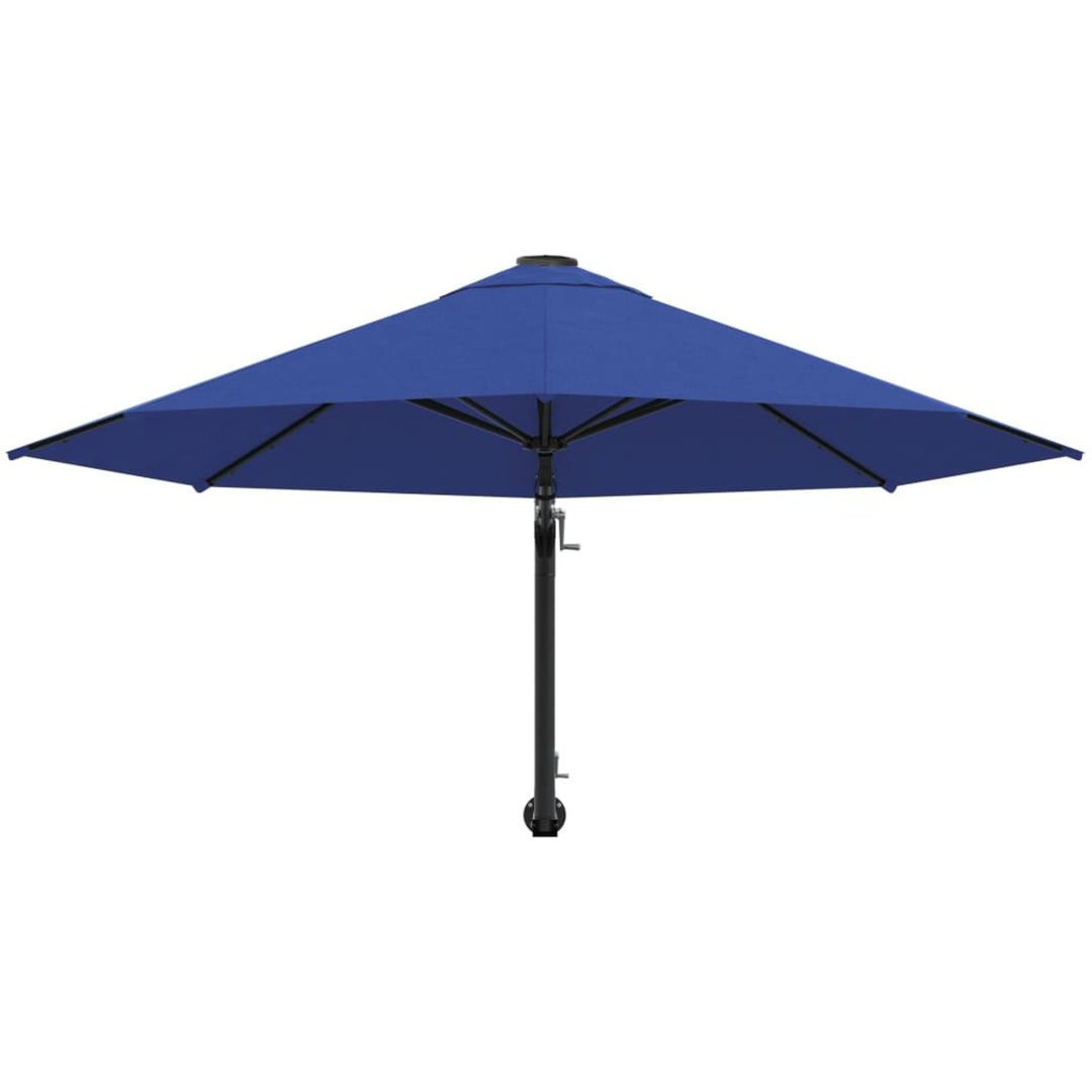 Väggmonterat parasoll med metallstång 300 cm blue vidaXL – bild 4