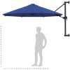 Väggmonterat parasoll med metallstång 300 cm blue vidaXL – miniatyr 9