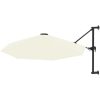 Väggmonterat parasoll med metallstång 300 cm sand vidaXL – miniatyr 2
