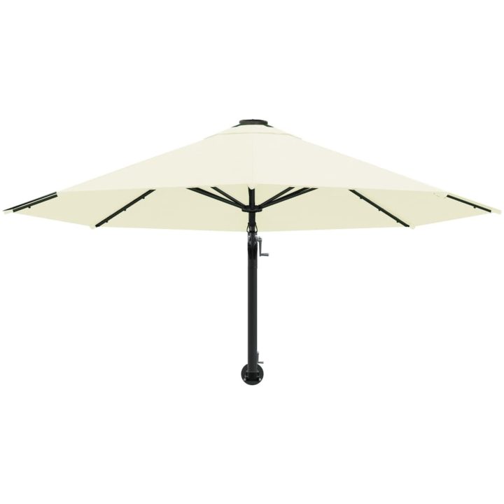 Väggmonterat parasoll med metallstång 300 cm sand vidaXL – bild 4