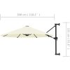 Väggmonterat parasoll med metallstång 300 cm sand vidaXL – miniatyr 8