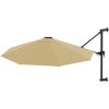 Väggmonterat parasoll med metallstång 300 cm taupe vidaXL – miniatyr 2