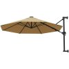 Väggmonterat parasoll med metallstång 300 cm taupe vidaXL – miniatyr 3