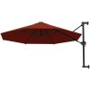 Väggmonterat parasoll med metallstång 300 cm terrakotta vidaXL – miniatyr 3