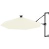 Väggmonterat trädgårdsparasoll med LEDs 300 cm sand vidaXL – miniatyr 3