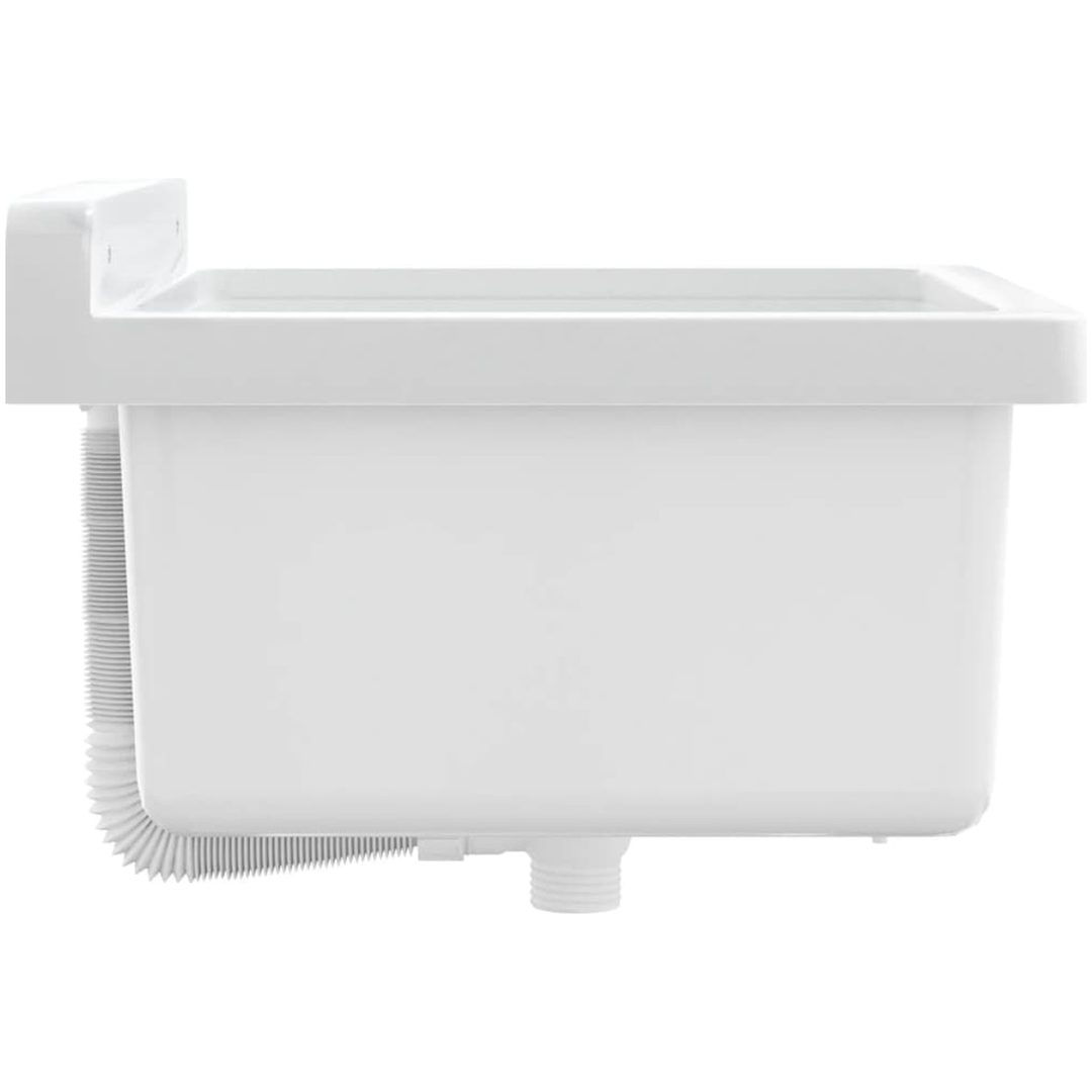 Väggmonterat tvättställ vit harts vidaXL 40 x 40 x 24 cm – bild 5