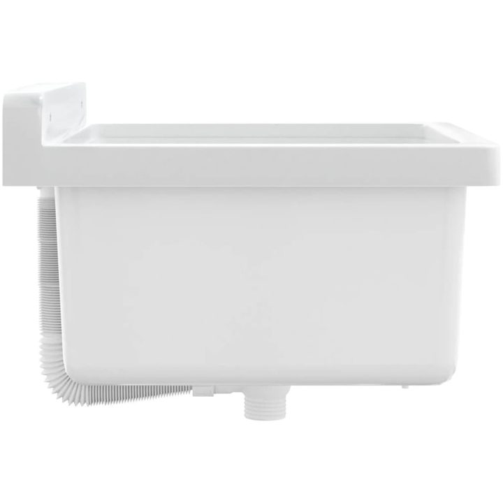 Väggmonterat tvättställ vit harts vidaXL 40 x 40 x 24 cm – bild 5