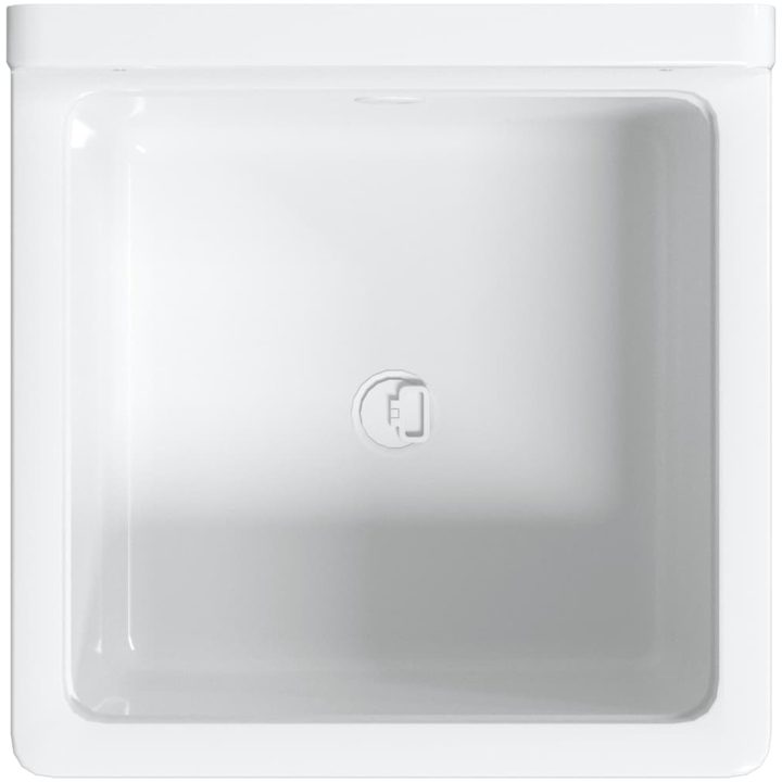 Väggmonterat tvättställ vit harts vidaXL 40 x 40 x 24 cm – bild 7