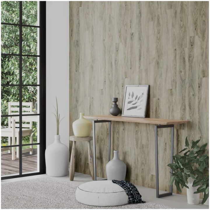 Väggpaneler träimitation grå PVC 2,06 m² vidaXL – bild 3