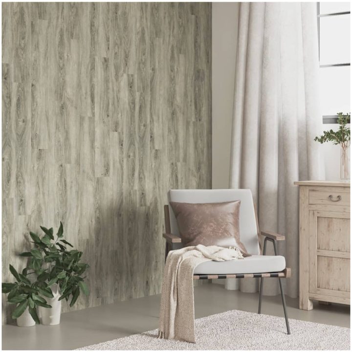 Väggpaneler träimitation grå PVC 2,06 m² vidaXL – bild 4