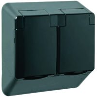 VÄGGUTTAG 2-V INF LOCK IP44 SV