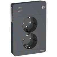 VÄGGUTTAG 2-VÄGS MED USB ANTWDE003395