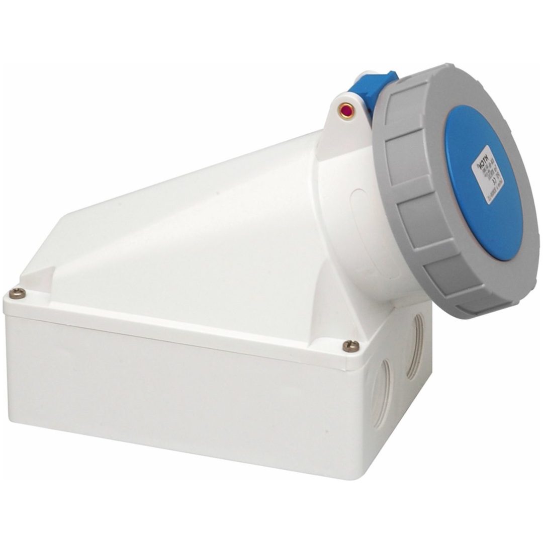 Vägguttag, 63A, 3P+J, 9h, 230V, IP67 MALMBERGS