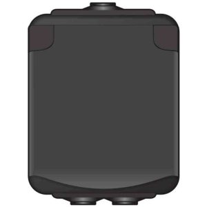 VÄGGUTTAG KAPSLAT 1-VÄGS SVART460012