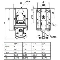 VÄGGUTTAG M SCHUKO PLINT 5PUI 416-6 S+ RU/UIF-P