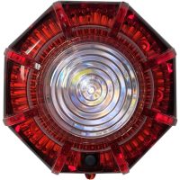 Vägvarningsljus Led Röd/Vit CUSTOM DYNAMICS