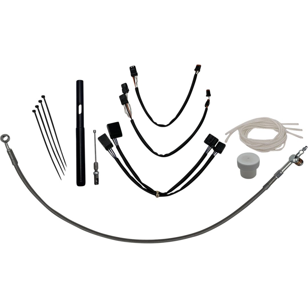Vajerkit Ez Install Silver/chrome FAT BAGGERS INC. Kabelsats