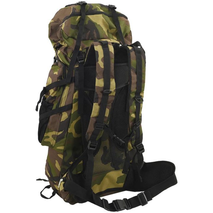 Vandringsryggsäck grön kamouflage oxford-tyg vidaXL 60 L – bild 3