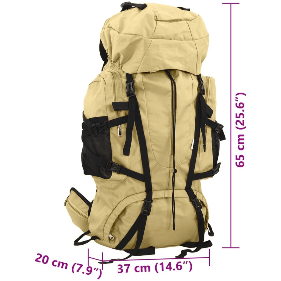 Vandringsryggsäck khaki oxford-tyg vidaXL 60 L – bild 8