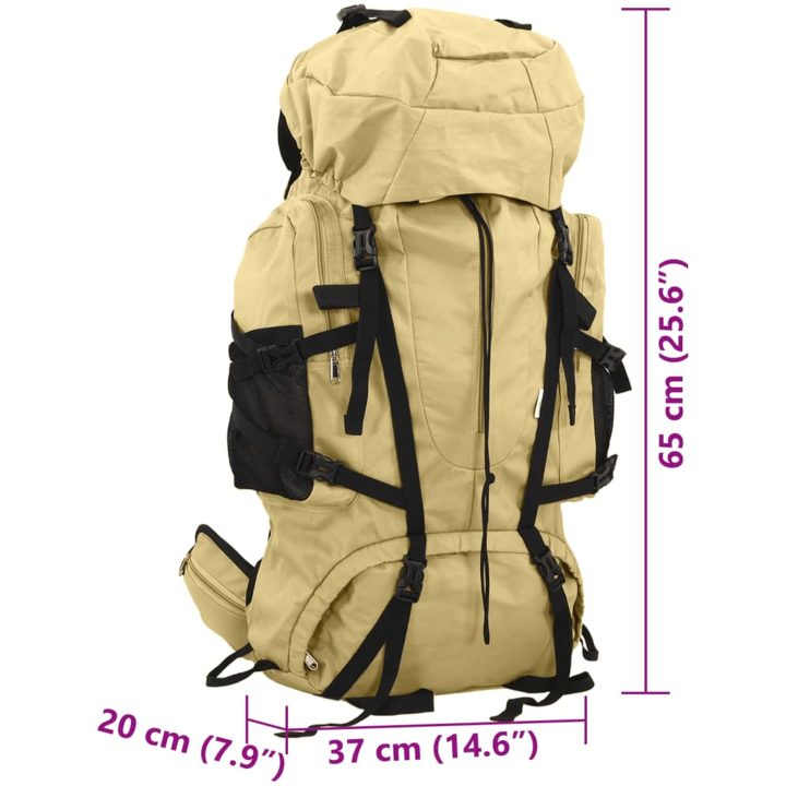 Vandringsryggsäck khaki oxford-tyg vidaXL 60 L – bild 8