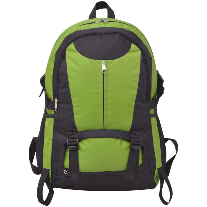 Vandringsryggsäck svart och grön vidaXL 40 L – bild 2