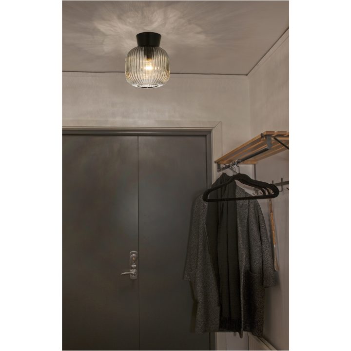 Vanja Plafond, ANETA HOME Sockel E27 Svart /Rökgrå – bild 2