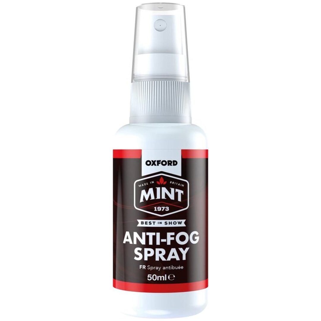 Vårdkit MC-Hjälm Vit/Klar OXFORD 1x Hjälmdesinfektionsmedel 1x Hjälmrengöring 1x Anti-Fog Sprej 1x Mikrofiberduk – bild 5